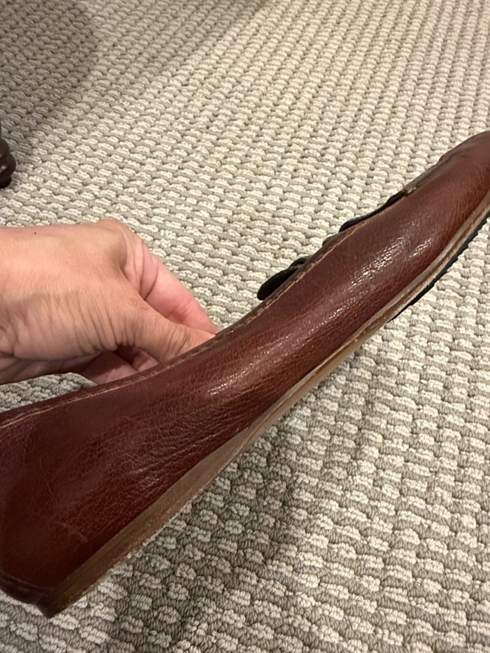 Prada Burgundy Leather Penny Loafers - Picture 10 of 12